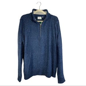 7 Diamonds Grand Teton Half-Zip Mockneck Sweater in Navy, size XL. NWT.